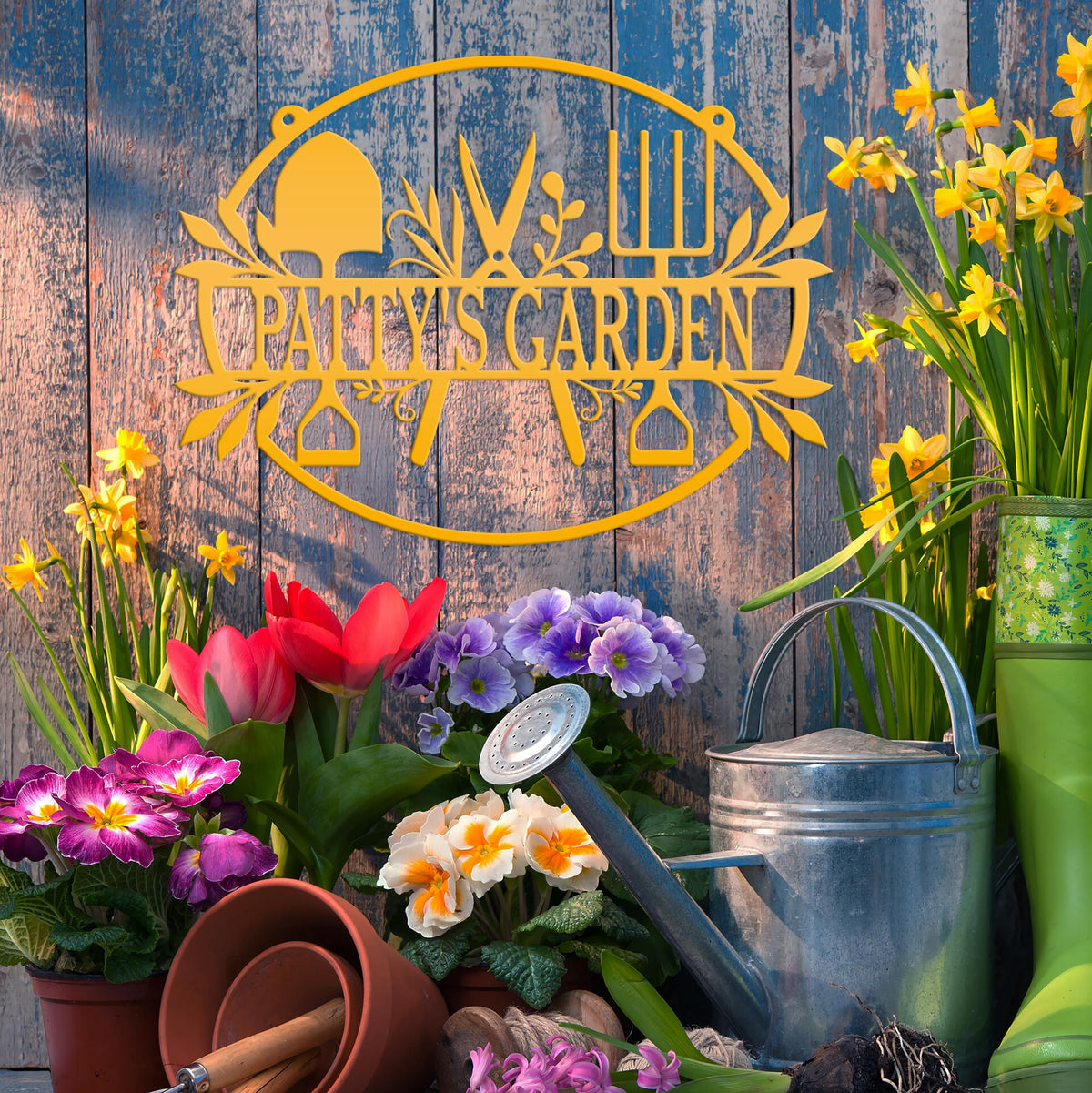 Personalized Garden Sign, Hanging Garden Sign