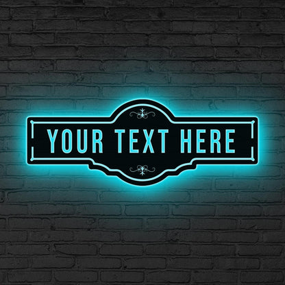 Custom Metal Sign LED Lights, Outdoor Sign, Personalized Metal Wall Art, Perfect Gift Man Cave Sign, Man Cave Decor, Custom Design Sign