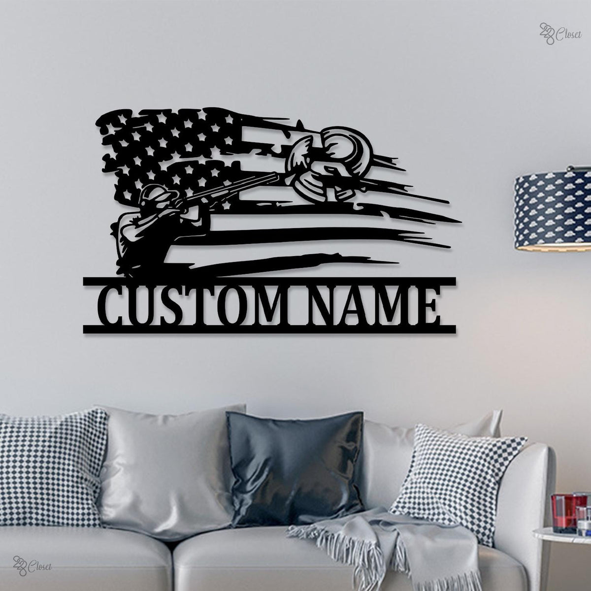Custom Trap Shooting Metal Led, Personalized Trap Shooting Metal Sign Led, Dad Gifts, Gift for him Man Cave Decor, Trap Shooting Gift Xmas