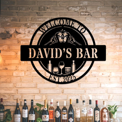 Custom Bar Sign Bourbon Bar LED Wall Decor for Home Pub, Wine Bar, Man Cave Gift Home Bar Decor, Basement Bar Man Cave Decor Gift for dad
