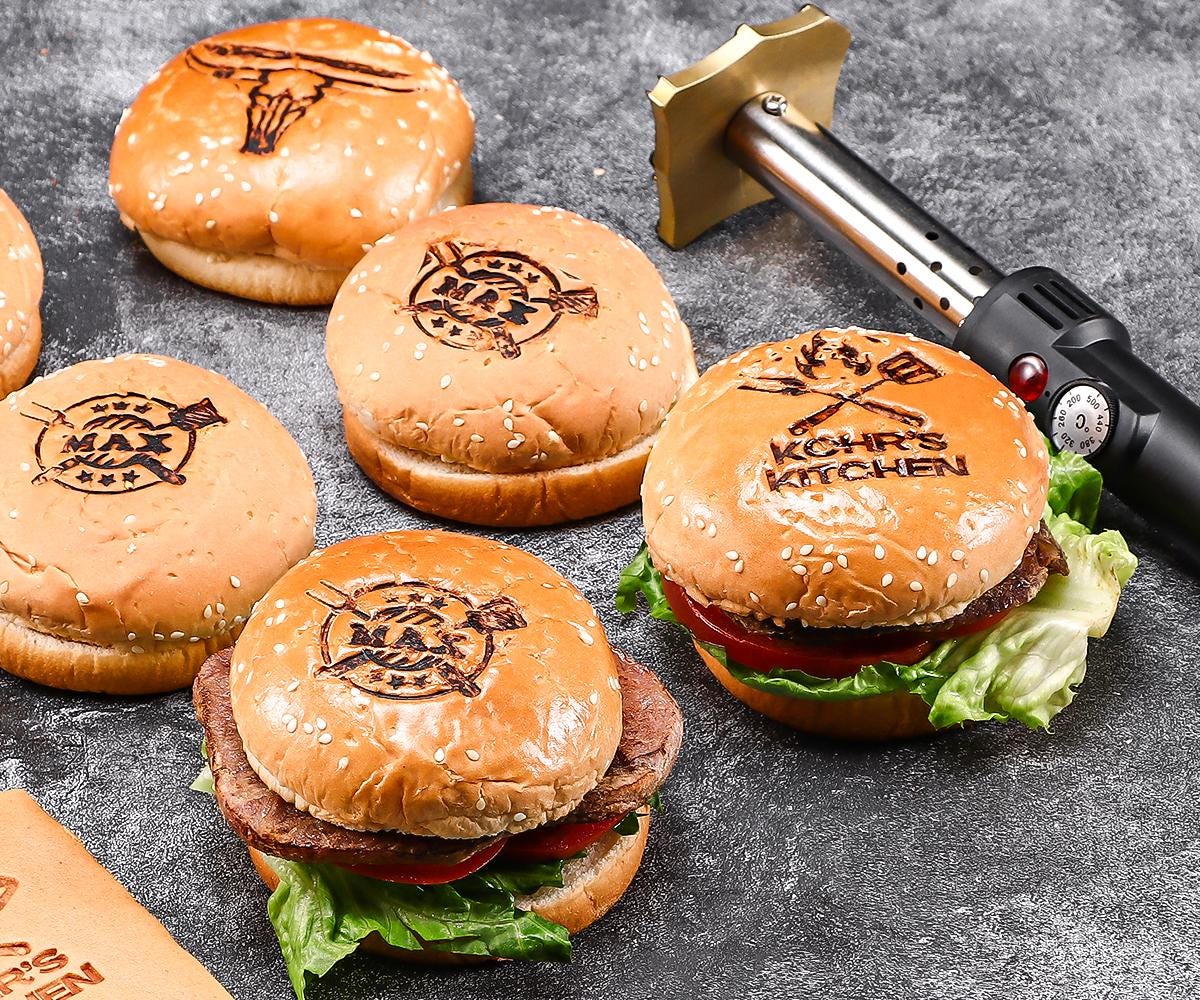 Custom branding iron for steak,Electric Burger burning stamp.