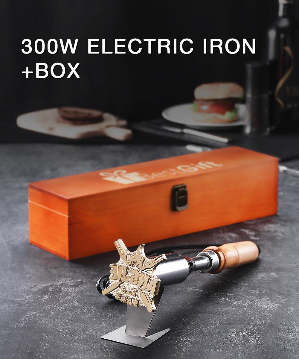Custom branding iron for steak,Electric Burger burning stamp.