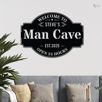 Custom Man Cave Metal Wall Decor LED Lights, Xmas Gift for Dad,Man Cave Decor,Boy Room Decor,Birthday Gift,Basement Bar Sign Home Bar Sign