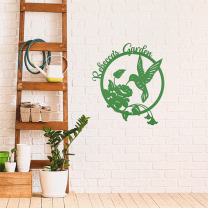 Personalized Gift For Mom, Custom Hummingbird Sign, Mother's Day Gift Idea, Customized Garden Sign