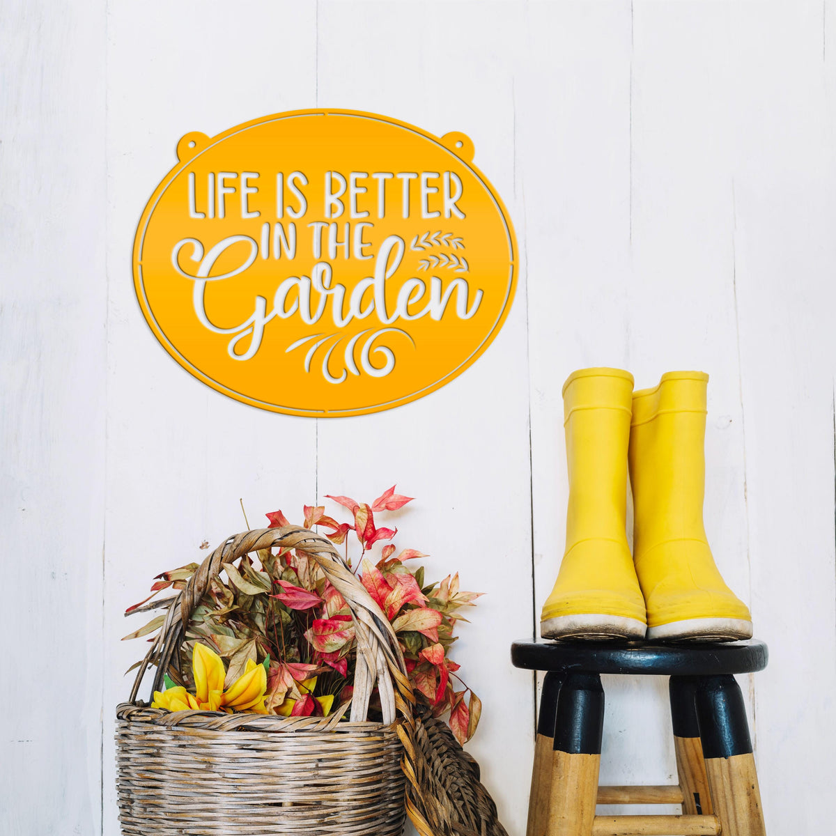 Metal Garden Sign -  Life is Better In The Garden