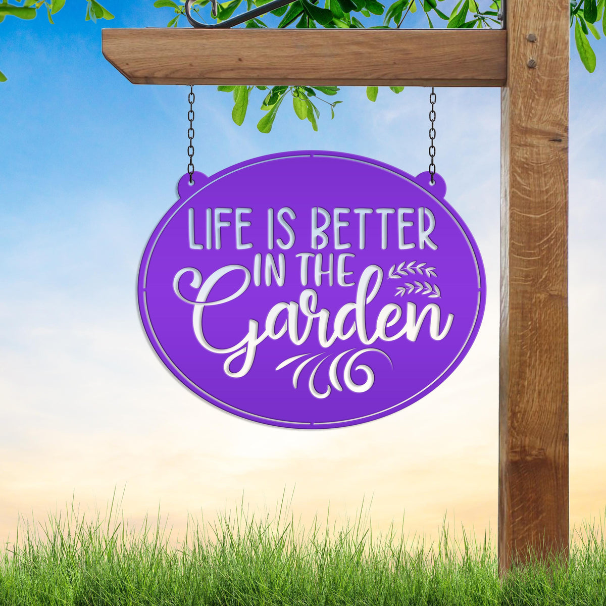 Metal Garden Sign -  Life is Better In The Garden