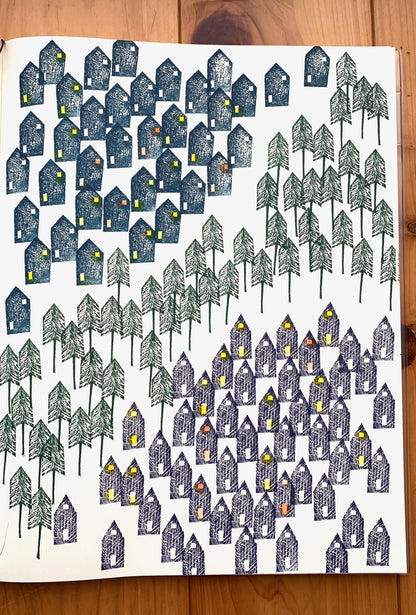 Fir Tree Forest Rubber Stamp | Hand Carved Stamp | Nature Inspired Design