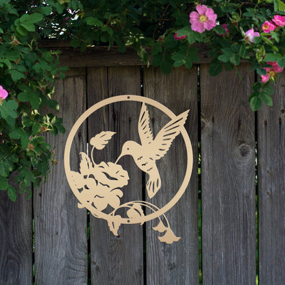 Metal Hummingbird Sign - Mother's Day Gift