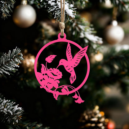 Metal Hummingbird 4 inch Rear View Mirror Ornament