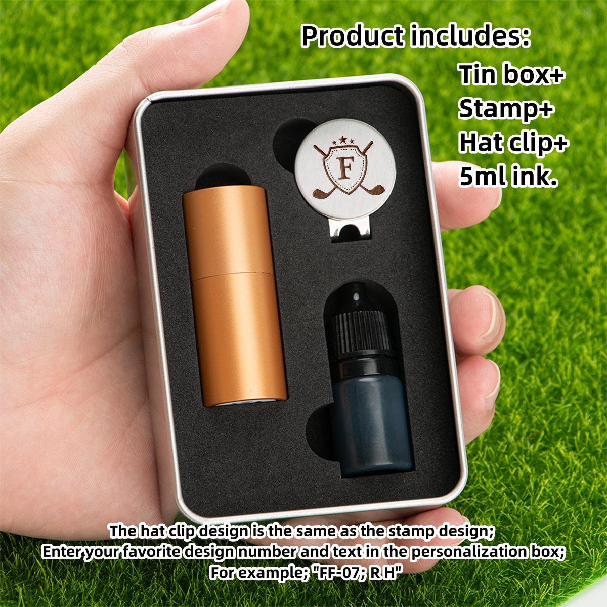 Personalized Golf Ball Stamp With Initials, Custom Monogram & Name Golf Stamp, Father's Day Gifts, Custom Golf Hat Clip Marking