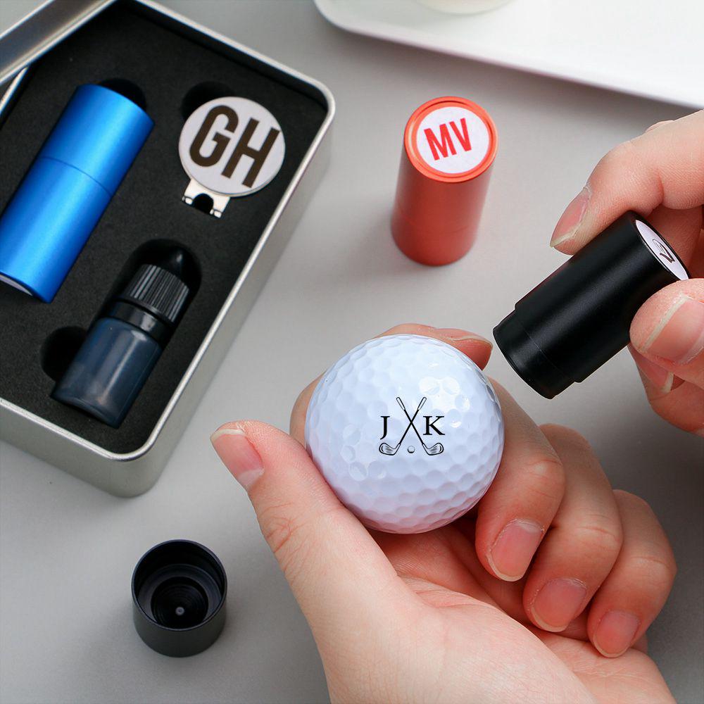 Customized Golf Hat Clip Marking Set/ Custom Monogram & Name Golf Stamp, Personalized Golf Stamp, Stainless Stamp, Fathers Day Gift