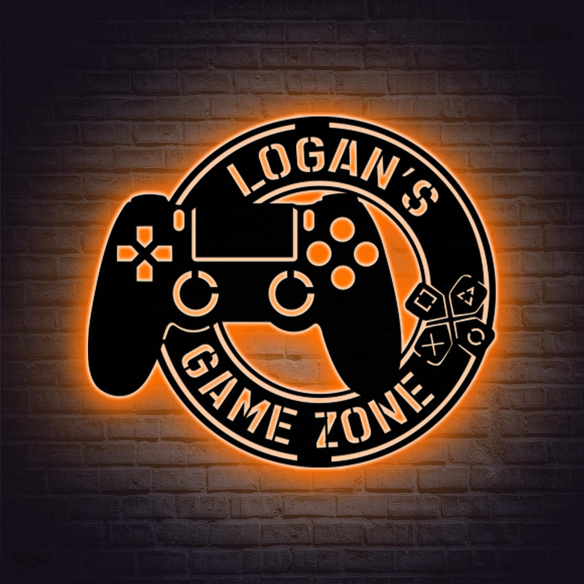 Custom Game Controller LED Sign, Personalized Game Controller Metal Sign, Game Room Decor, Man Cave Decor, Game Zone Sign, Gamer Gift Boy