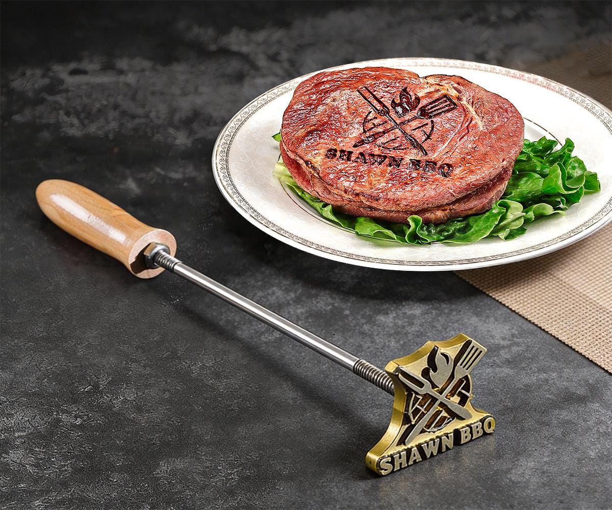 2-5 cm Branding Iron for Food and Meat, Hamburger Branding Iron.