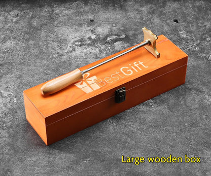 2-10 cm Custom Branding Hamburger/Steak Stamper, with optional elegant wooden box.