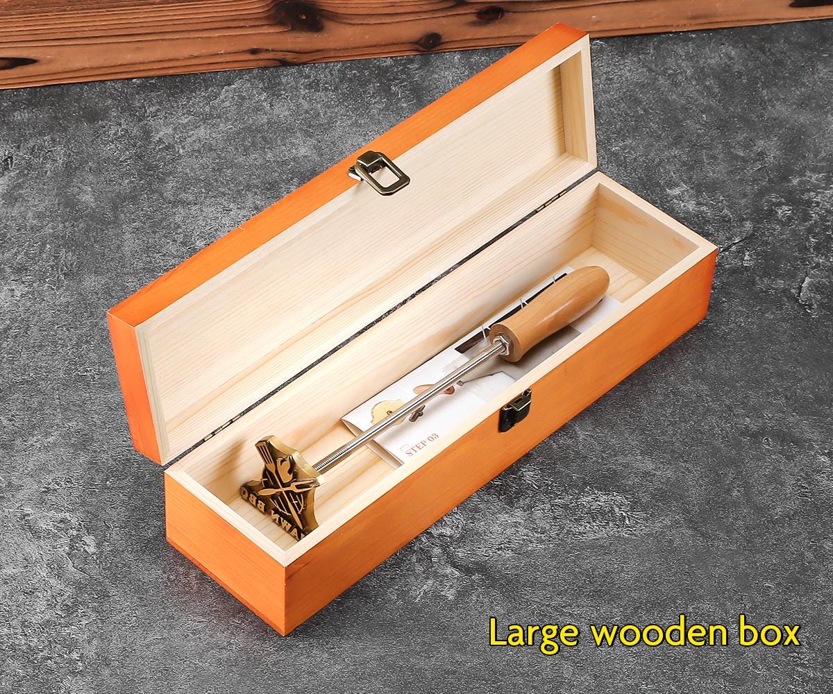 2-10 cm Custom Branding Hamburger/Steak Stamper, with optional elegant wooden box.