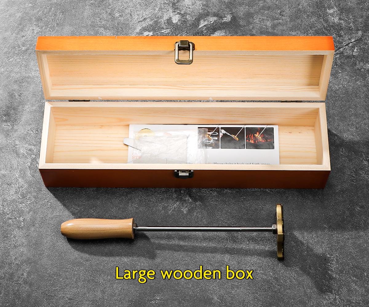 2-10 cm Custom Branding Hamburger/Steak Stamper, with optional elegant wooden box.