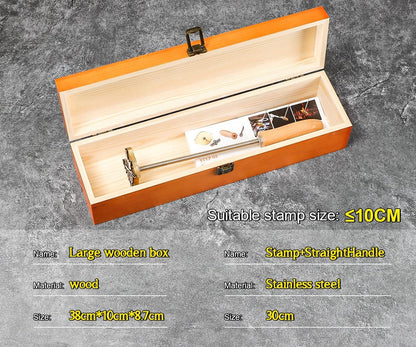 2-10 cm Custom Branding Hamburger/Steak Stamper, with optional elegant wooden box.