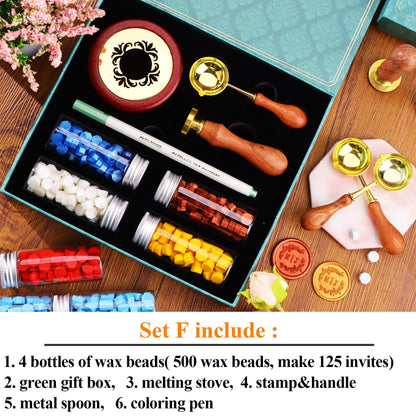 Custom wax seal stamp kit for wedding , Custom wax seal kit , Initial wax seal stamp kit , Custom wax stamp kit , Logo wax seal stamp custom