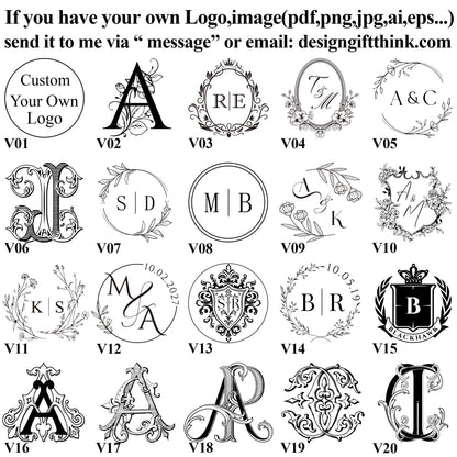 Custom wax seal stamp kit for wedding , Custom wax seal kit , Initial wax seal stamp kit , Custom wax stamp kit , Logo wax seal stamp custom