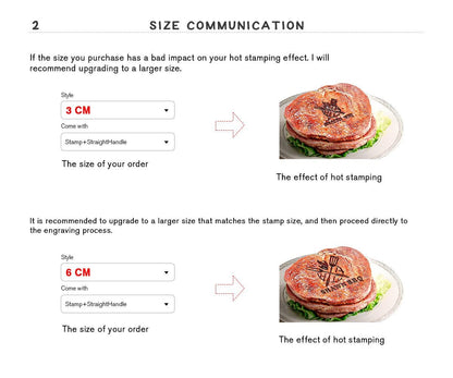 Food Branding Iron,You can custom the brand according to your needs.