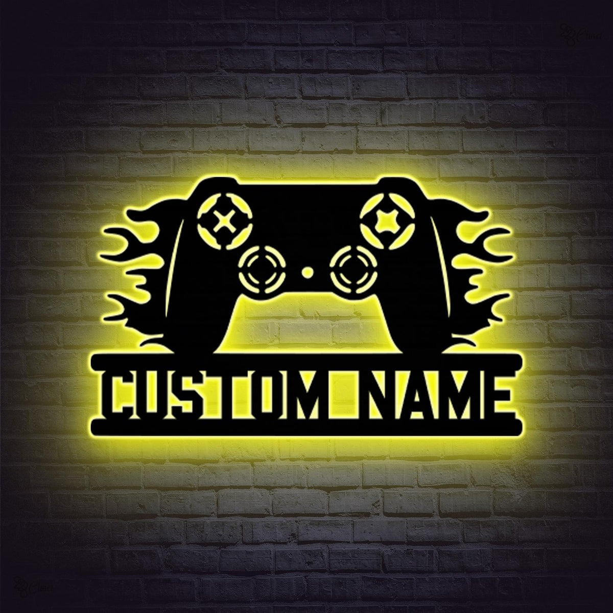 Custom Game Controller LED Sign, Personalized Game Controller Metal Sign, Game Room Decor, Man Cave Decor, Game Zone Sign, Gamer Gift Boy