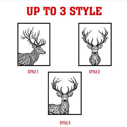Metal Deer Wall Art Set Of 3 Tree Branch Forest Deer Silhouette Wall Decor Nature Home Decor