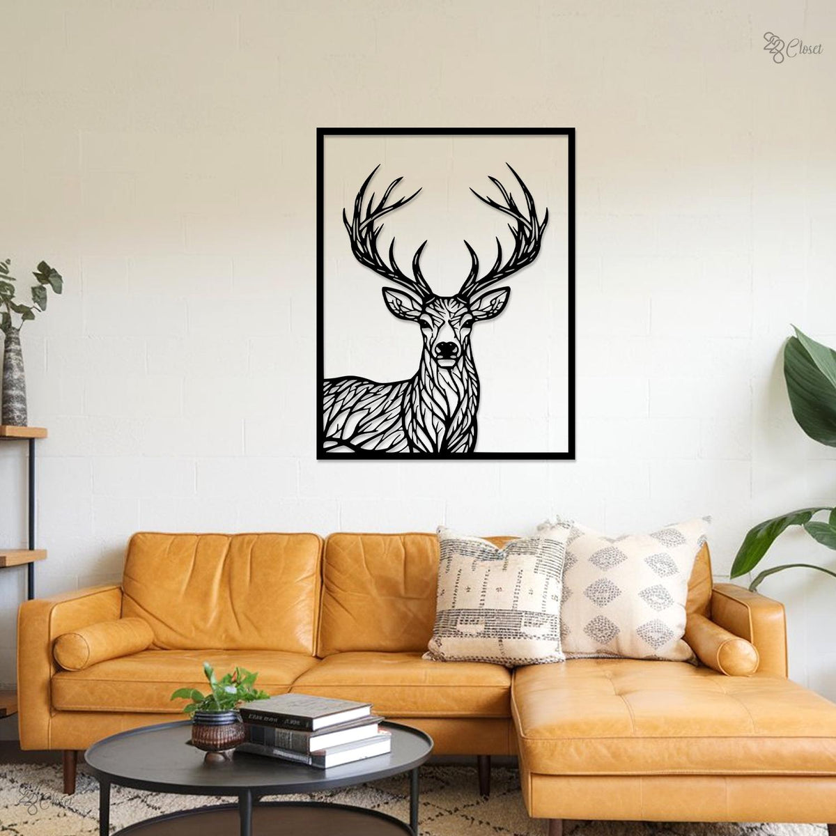 Metal Deer Wall Art Set Of 3 Tree Branch Forest Deer Silhouette Wall Decor Nature Home Decor