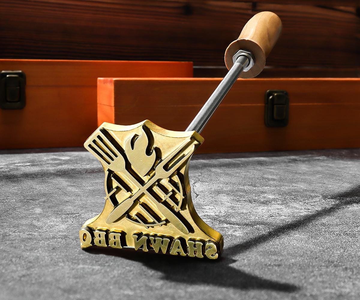 2-5 cm Branding Iron for Food and Meat, Hamburger Branding Iron.