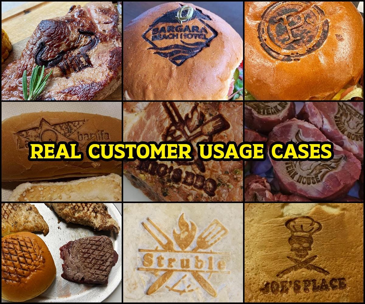 2-10cm Stamp for Food, Custom Logo Branding Iron for Food.