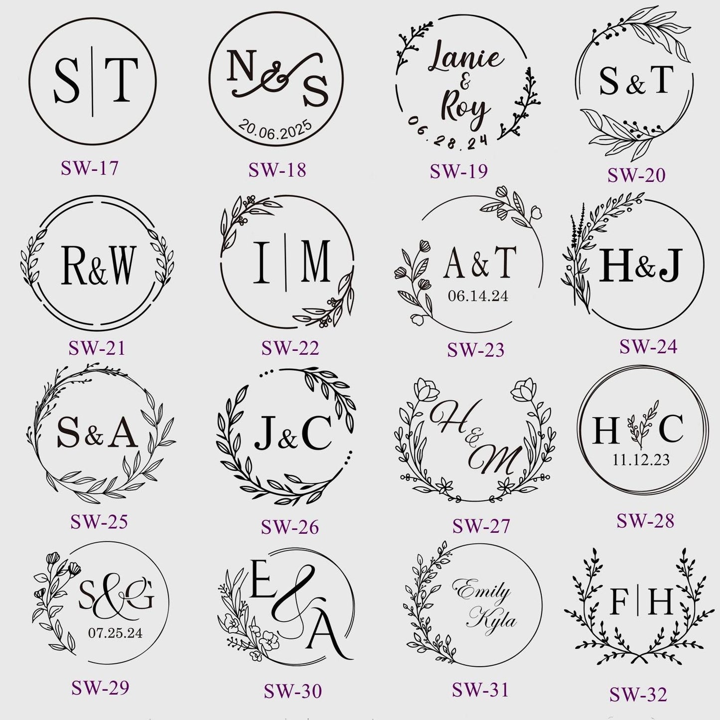 Custom Wedding Invitation Self-Adhesive Wax Seals, Personalized Wax Seal Stickers, Wedding Invitation