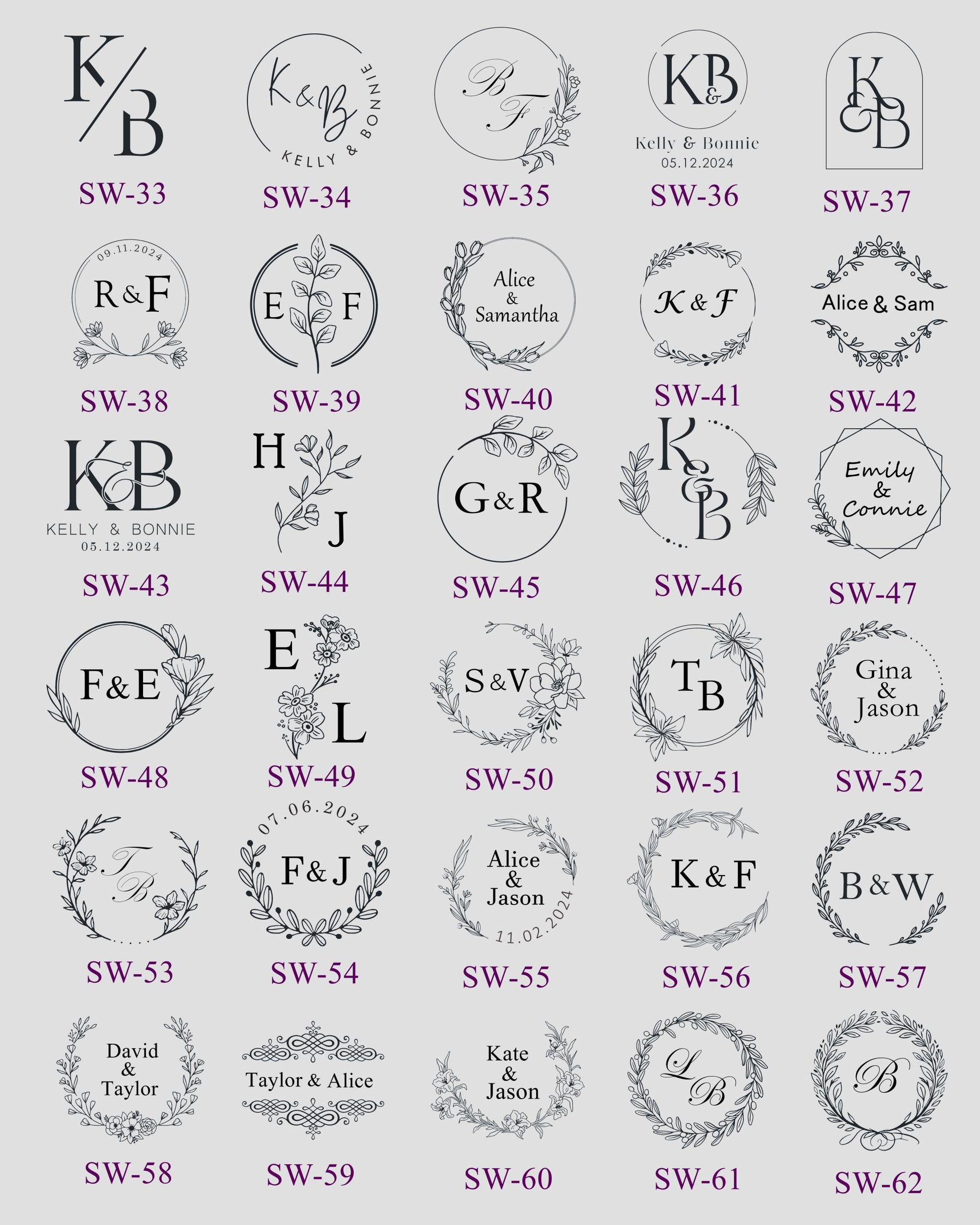 Custom Wedding Invitation Self-Adhesive Wax Seals, Personalized Wax Seal Stickers, Wedding Invitation