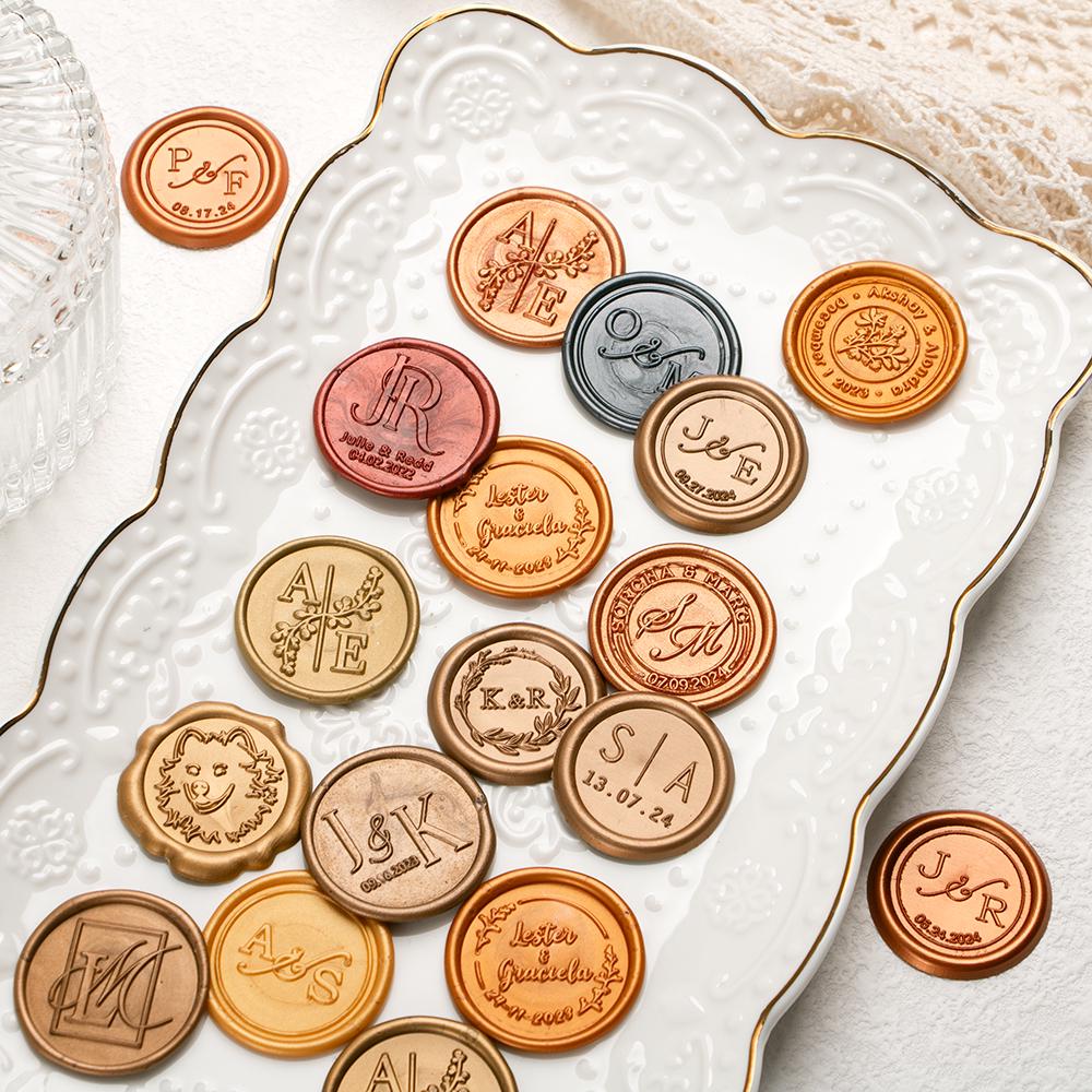 Custom Wax Sela Stickers: Personalized Wedding Invitation Wax Seals