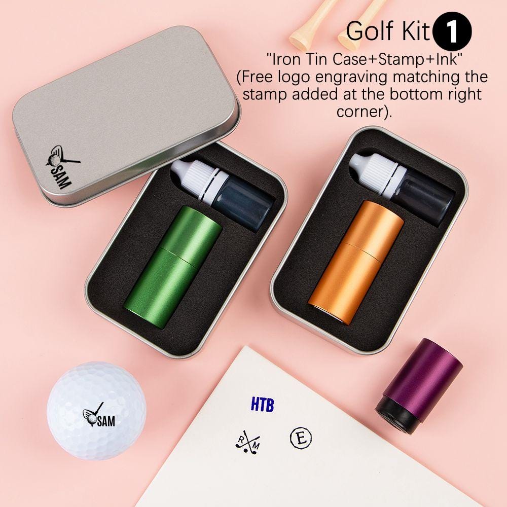 Custom Initial Letter Golf Ball Stamp For Him,Golf Ball Stamp With Tin Box,Golf Ball Marker,Gift For Golfer,Golf Mark Custom Gift