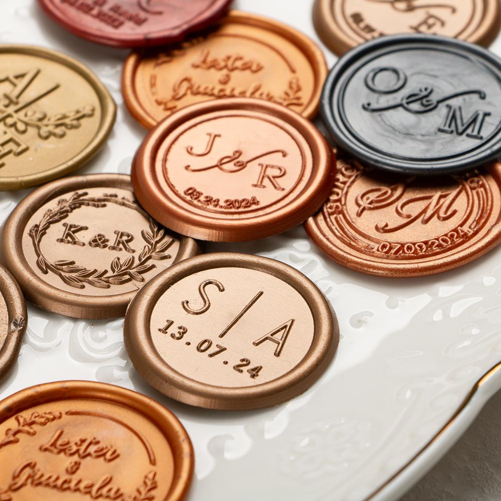 Custom Wax Sela Stickers: Personalized Wedding Invitation Wax Seals