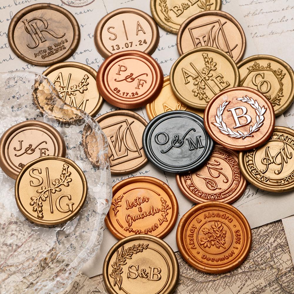 Custom Wax Sela Stickers: Personalized Wedding Invitation Wax Seals