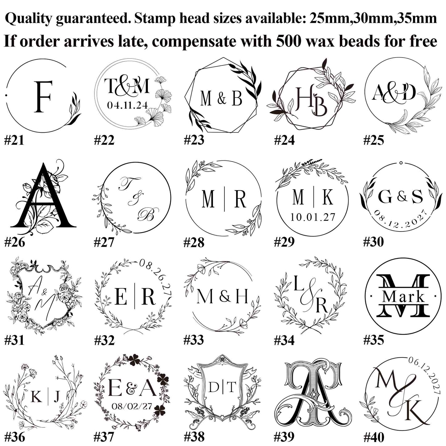 Custom wax seal stamp kit for wedding invitation , Personalized wax stamp kit for gift , Wax seal kit , Initial wax seal stamp custom
