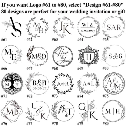 Customized Wax Seal Stamp Kit for Wedding, Custom Couples Wedding Wax Stamp Set, Personalized Initials Wax Seal Set, Wax Seal Kit for Gift