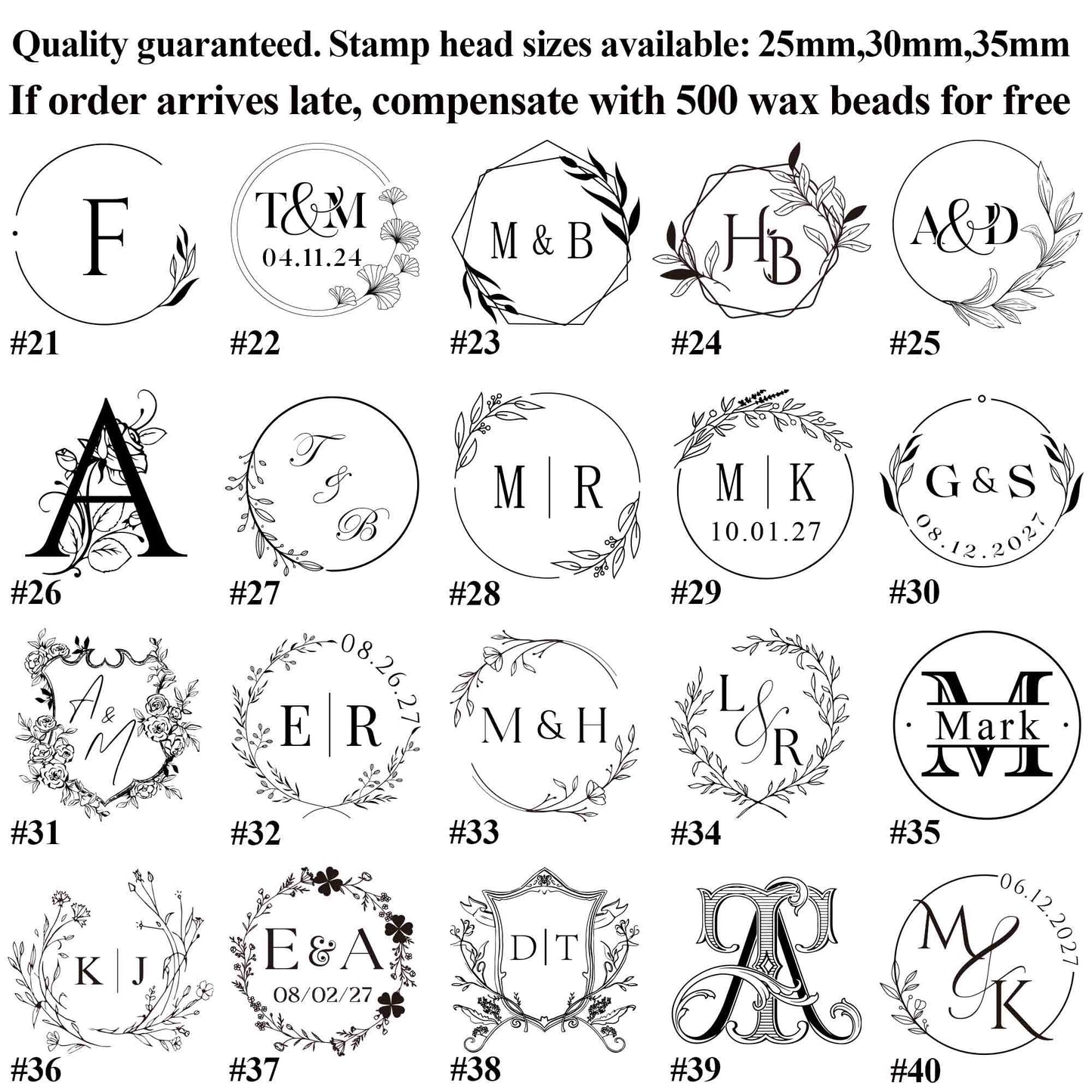 Personalized Couples Wedding Wax Stamp Seal Kit, Custom wax stamp kit for gift , Letter Wax seal kit , Initial wax seal stamp custom