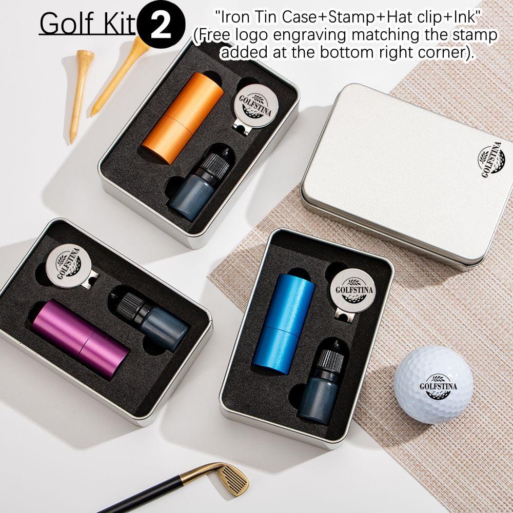 Custom Initial Letter Golf Ball Stamp For Him,Golf Ball Stamp With Tin Box,Golf Ball Marker,Gift For Golfer,Golf Mark Custom Gift