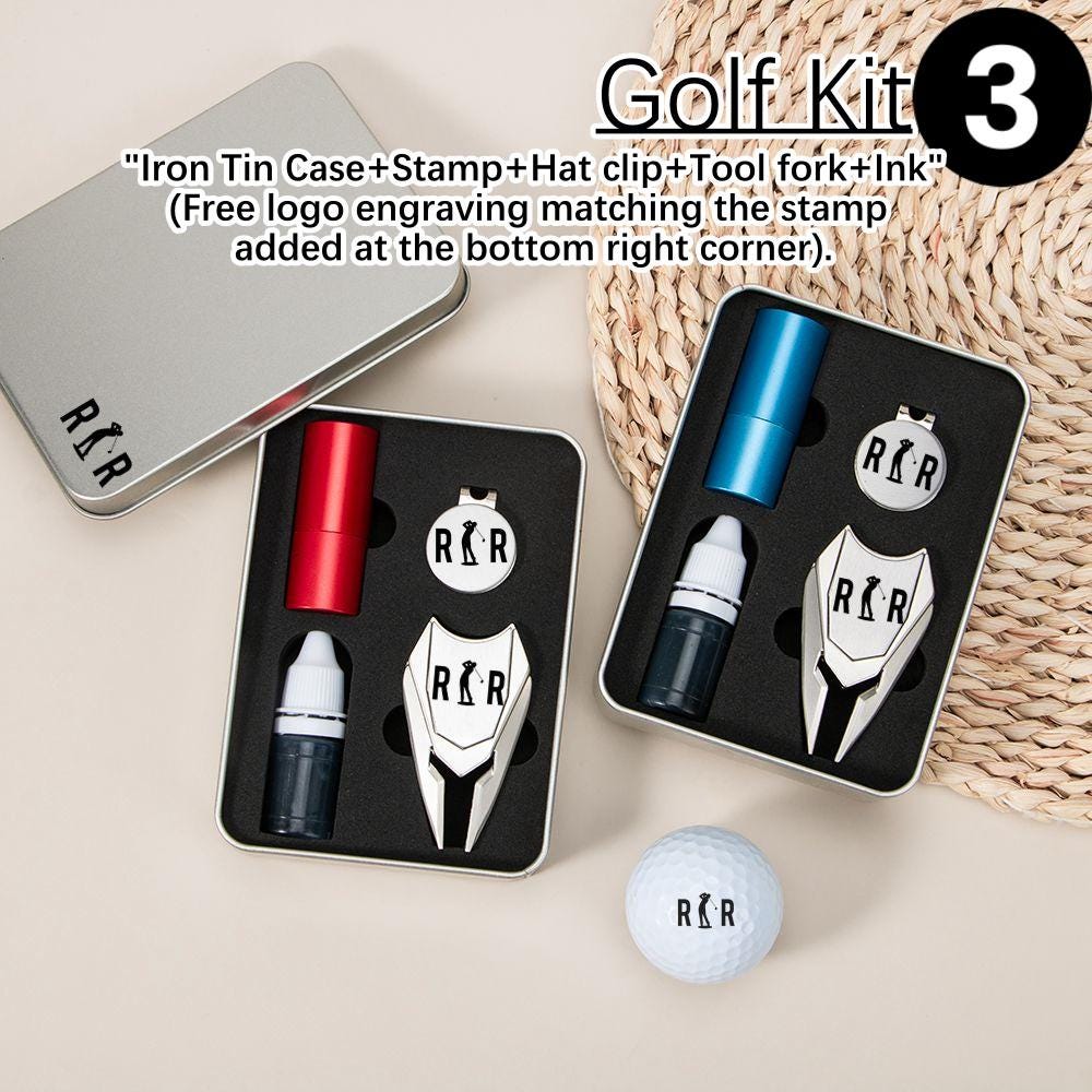 Custom Initial Letter Golf Ball Stamp For Him,Golf Ball Stamp With Tin Box,Golf Ball Marker,Gift For Golfer,Golf Mark Custom Gift