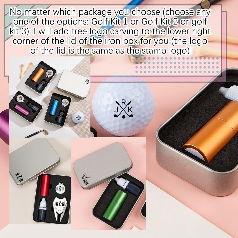 Custom Initial Letter Golf Ball Stamp For Him,Golf Ball Stamp With Tin Box,Golf Ball Marker,Gift For Golfer,Golf Mark Custom Gift