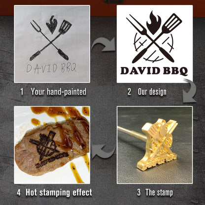 Custom branding iron for steak,Electric Burger burning stamp.