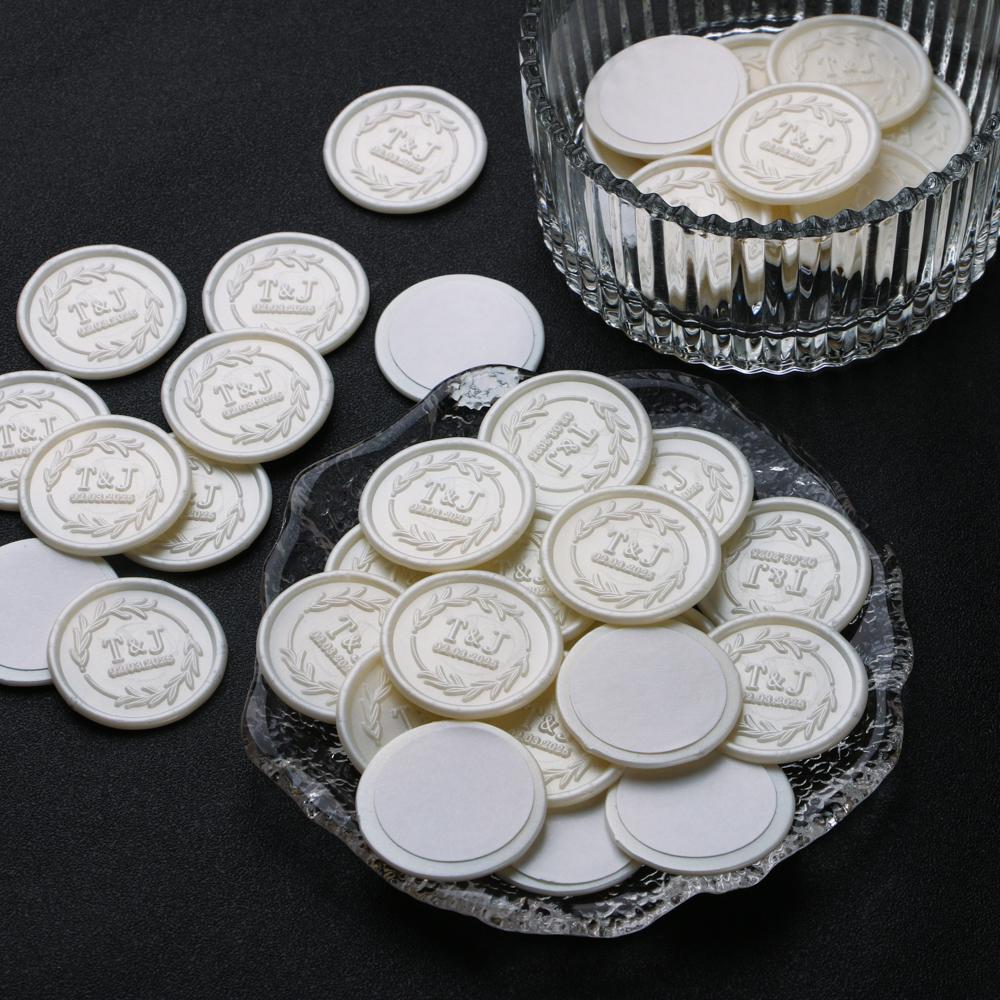 Custom Wax Seal Stickers, Handmade Self-Adhesive Wax Seals, Wedding invitation Wax Seals Stickers, Initials Self-Adhesive Stick Wax Seals