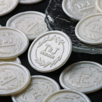Custom Wax Seal Stickers, Handmade Self-Adhesive Wax Seals, Wedding invitation Wax Seals Stickers, Initials Self-Adhesive Stick Wax Seals