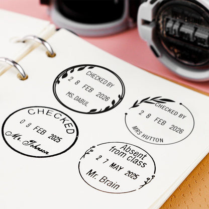 Adjustable Date Stamp with Custom Text, Self Inking Stamp, Personalized Date Stamp, Planner Stamp, Custom Date Stamp