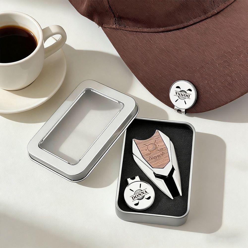 Custom Golf Accessory Set For Golfers/ Ideal Gift For Birthdays, Father’S Day, Golf Events/ Custom Golf Divot Repair Tool