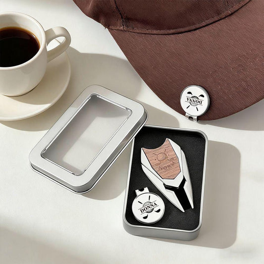Custom Golf Accessory Set For Golfers/ Ideal Gift For Birthdays, Father’S Day, Golf Events/ Custom Golf Divot Repair Tool