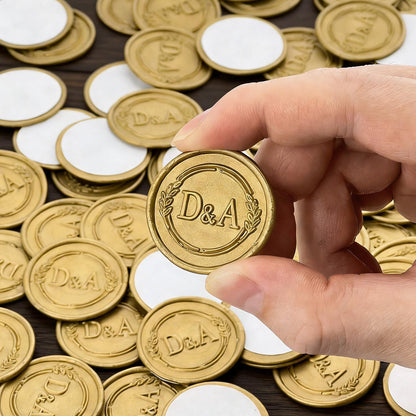 Custom Wedding Invitation Self-Adhesive Wax Seals: Wax Seal Stickers, Monogram Wax Seal Stickers