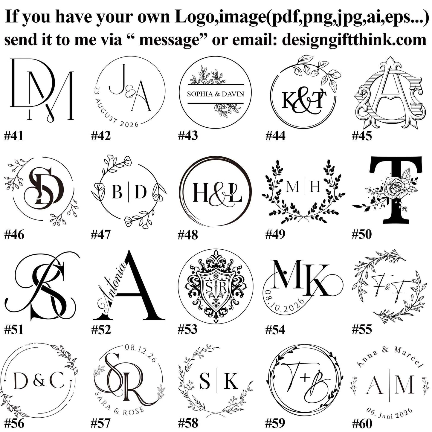 Custom initial wax seal stamp kit for gift , Custom wax seal kit for wedding , Monogram wax seal stamp kit , Custom wax stamp seal