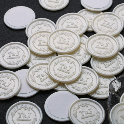 Custom Wax Seal Stickers, Handmade Self-Adhesive Wax Seals, Wedding invitation Wax Seals Stickers, Initials Self-Adhesive Stick Wax Seals